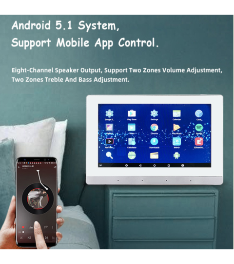 Smart Audio System Background Music Plate-White